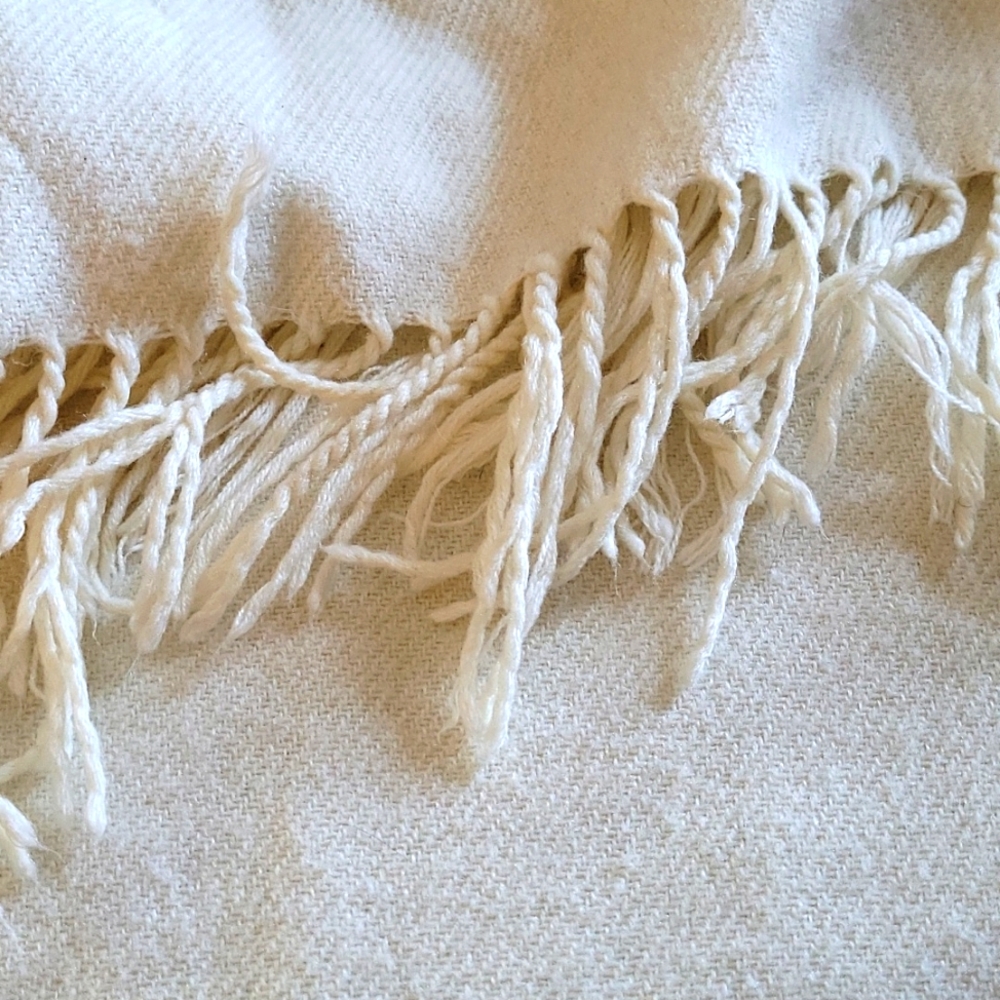 Cream blanket scarf